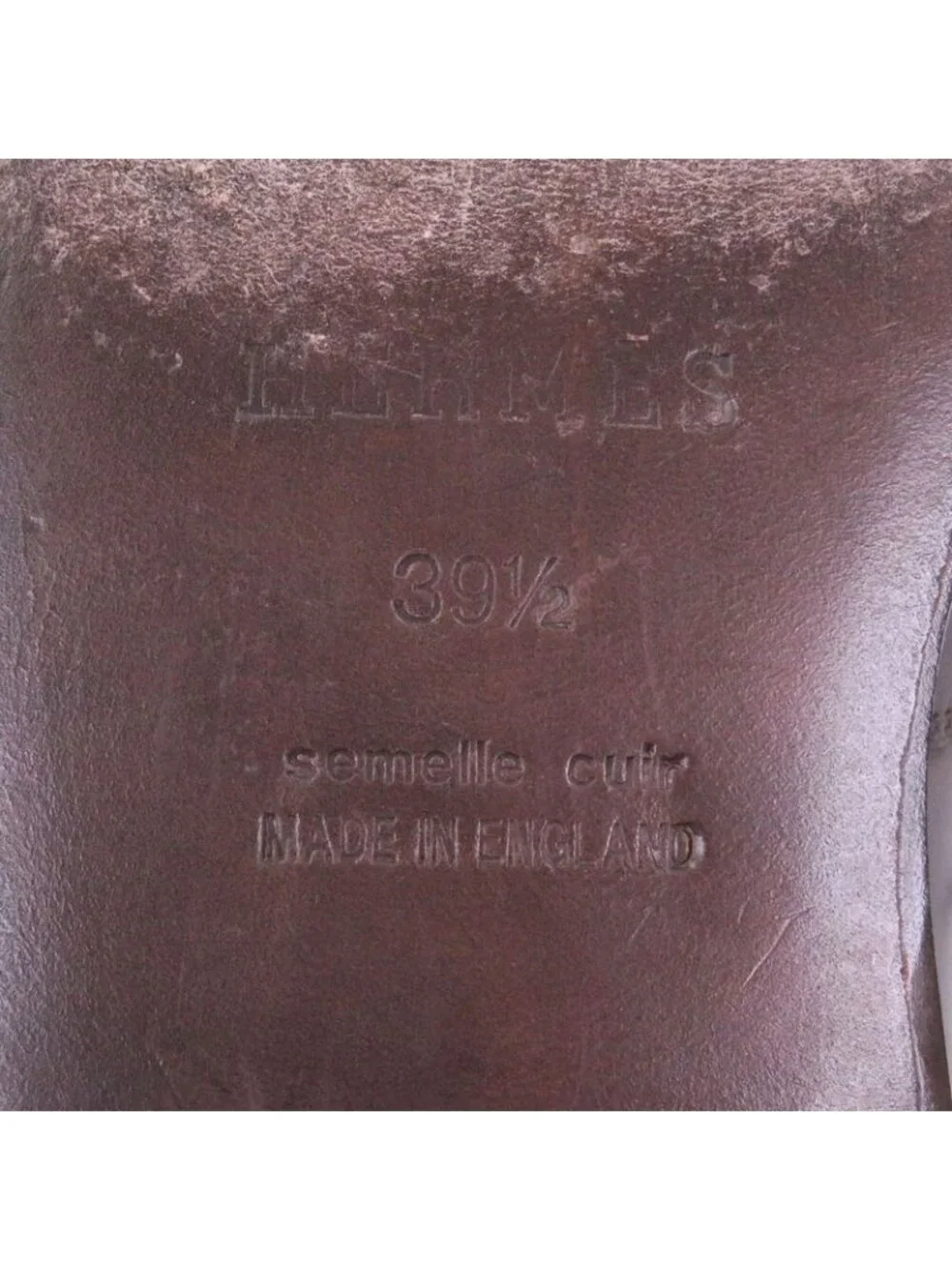 ★SOLD★ Hermes John Lobb Museum Calf Leather Wingtip Medallion Dress Shoes Brown - Picture 9 of 10